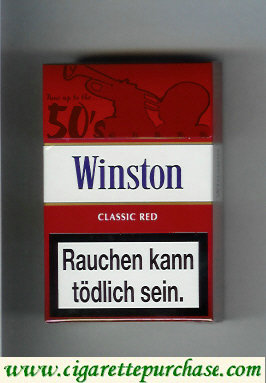 Winston collection version Classic Red 50s cigarettes hard box